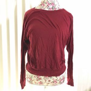 American Apparel Raglan Pullover, Red, S